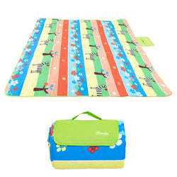 RAY STAR 79''X79'' Blossom Picnic Blanket Sandproof Waterproof Large Mat for Beach, Travel, Camping Machine Washable, Foldable