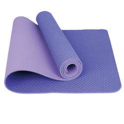 RAY STAR 6mm Double Layer Purple TPE Yoga Mat for Premium Pilates Fitness Exercise Mat High Density Anti-Tear Sweat-Proof