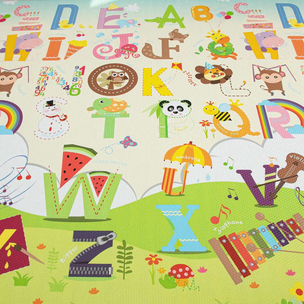 RAY STAR Zoo Party Design Baby Play Mat in Roll Climbing Mats Indoor Activity Mat Foldable Climbing Mat