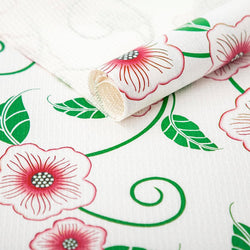 RAY STAR PVC Shelf Liner for Kitchen Cabinets, PVC Drawer Liner for Dresser Non-Slip Bathroom, Non-Adhesive Cabinet Liner Washable (Red Floral)