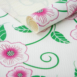 RAY STAR PVC Shelf Liner for Kitchen Cabinets, PVC Drawer Liner for Dresser Non-Slip Bathroom, Non-Adhesive Cabinet Liner Washable (Magenta Floral)