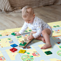 RAY STAR City Roadmap Design Foldable Baby Play Mat Climbing Mats with Extra Cushion Indoor Activity Mat Foldable Climbing Mat