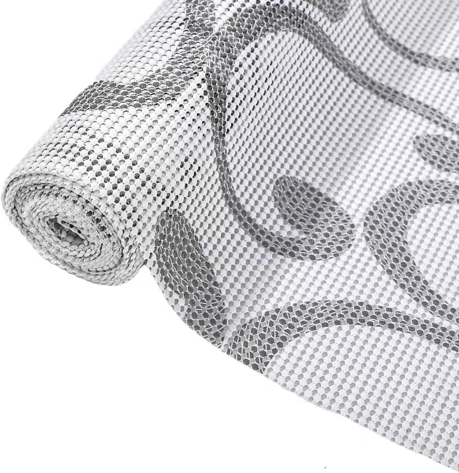 RAY STAR Rings Design Drawer and Shelf Liner, Strong Grip, Non Adhesive Easiest Install Mat for Kitchen Cabinets, Drawers, Cupboards and Bathroom Shelves