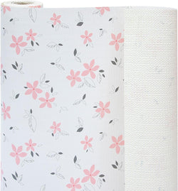 RAY STAR Shelf Liner for Kitchen Cabinets, PVC Drawer Liner for Dresser Non-Slip Bathroom, Non-Adhesive Cabinet Liner Washable (Pink Lily)