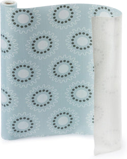 RAY STAR Shelf Liner for Kitchen Cabinets, PVC Drawer Liner for Dresser Non-Slip Bathroom, Non-Adhesive Cabinet Liner Washable (Blue Egg)