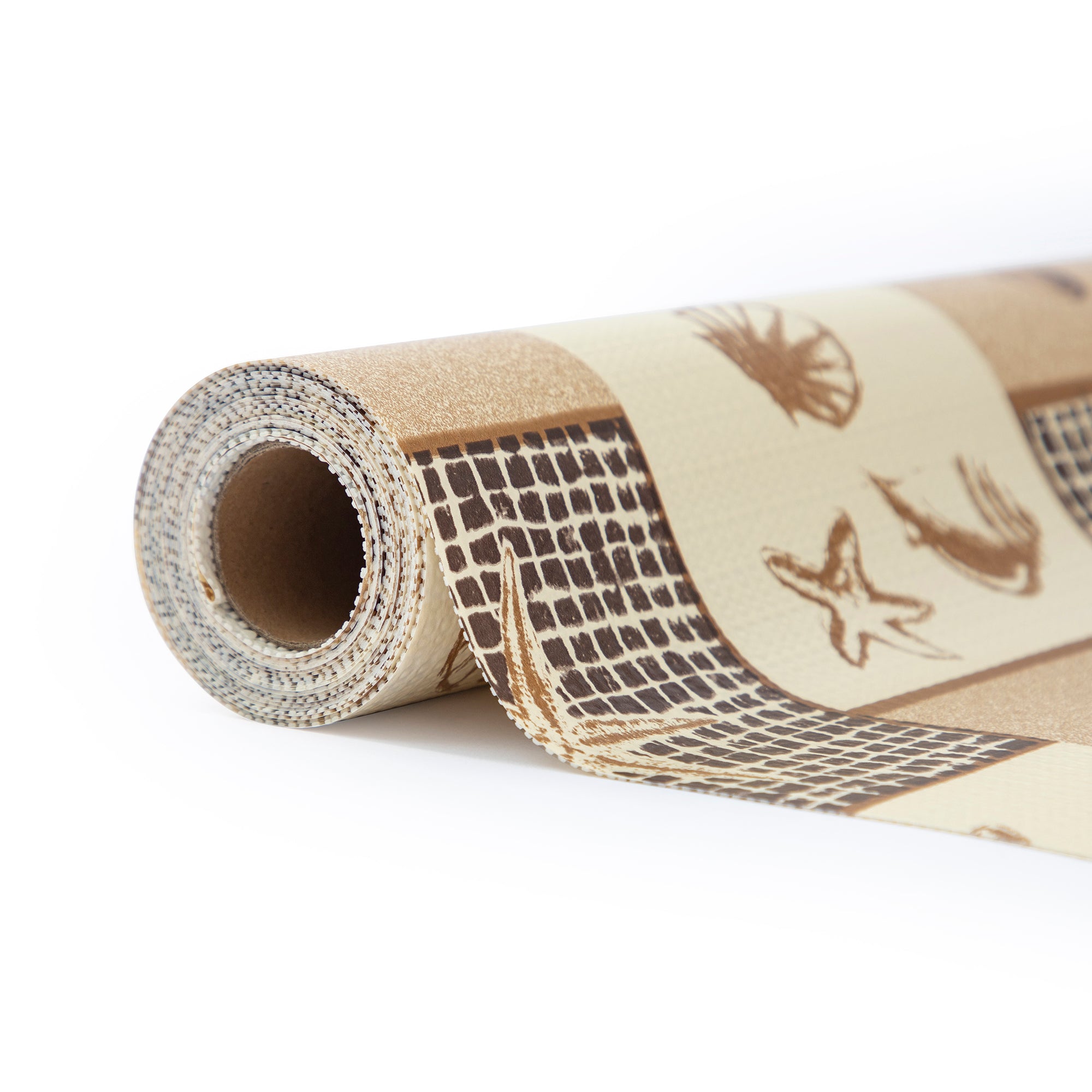 RAY STAR Grip Shelf Liner Non Adhesive, Easy Clean Kitchen Drawer, Cabinet, Cupboard Dresser Protector Cover（Yellow Ocean Elements)