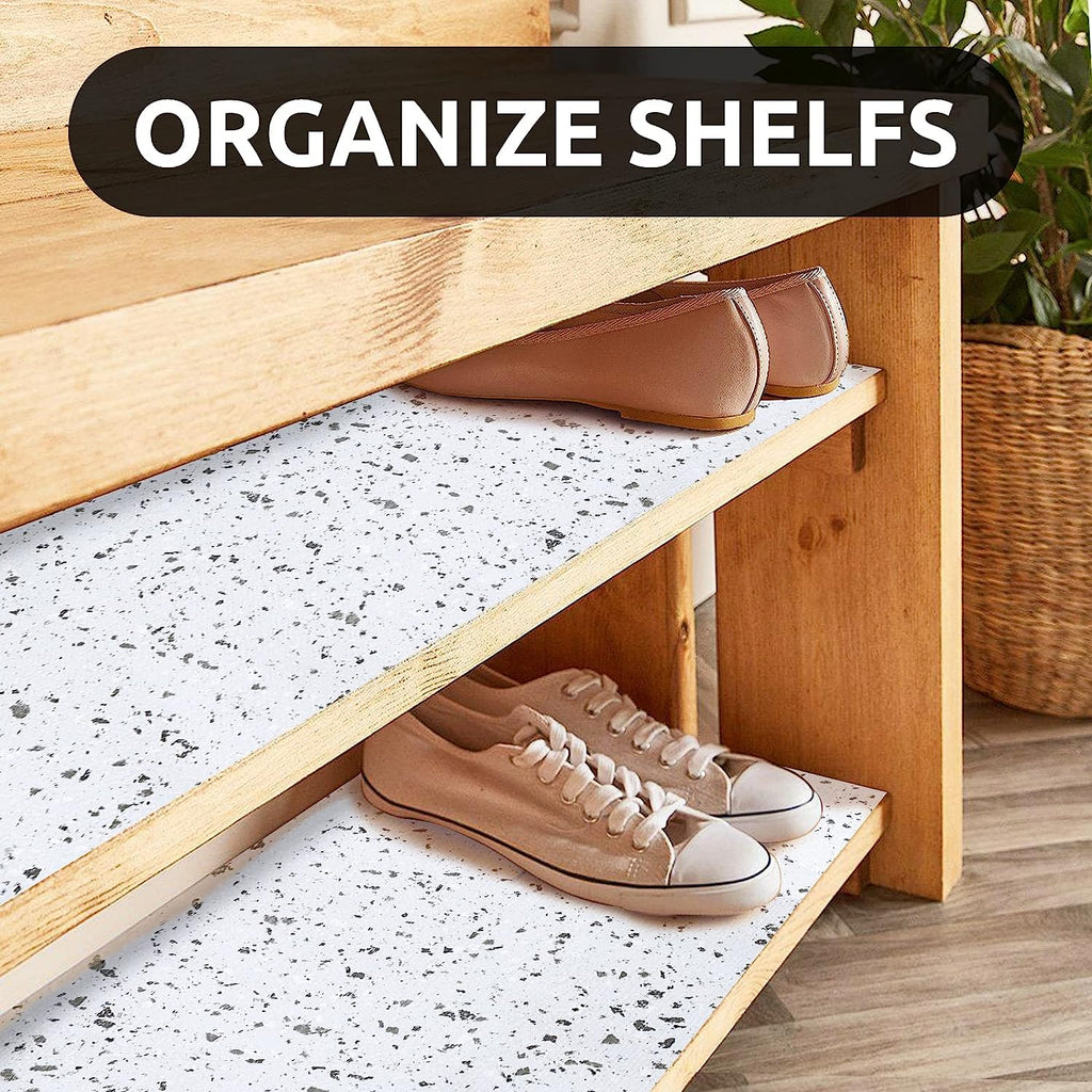 RAY STAR Marble Design Grip Shelf Liner Non Adhesive, Strong Grip Bottom, Easy Clean Kitchen Drawer, Cabinet, Cupboard Dresser Protector Cover, Non Slip Mat