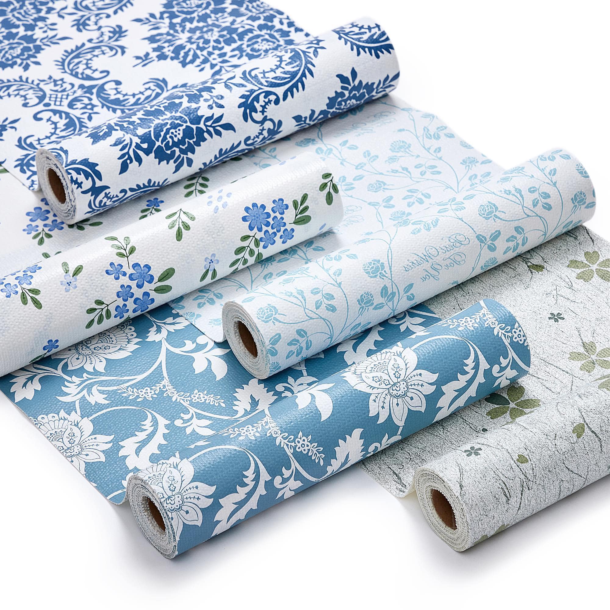 RAY STAR Blue Theme Shelf Liner Non Adhesive, Strong Grip Bottom, Easy Clean Kitchen Drawer, Cabinet, Cupboard Dresser