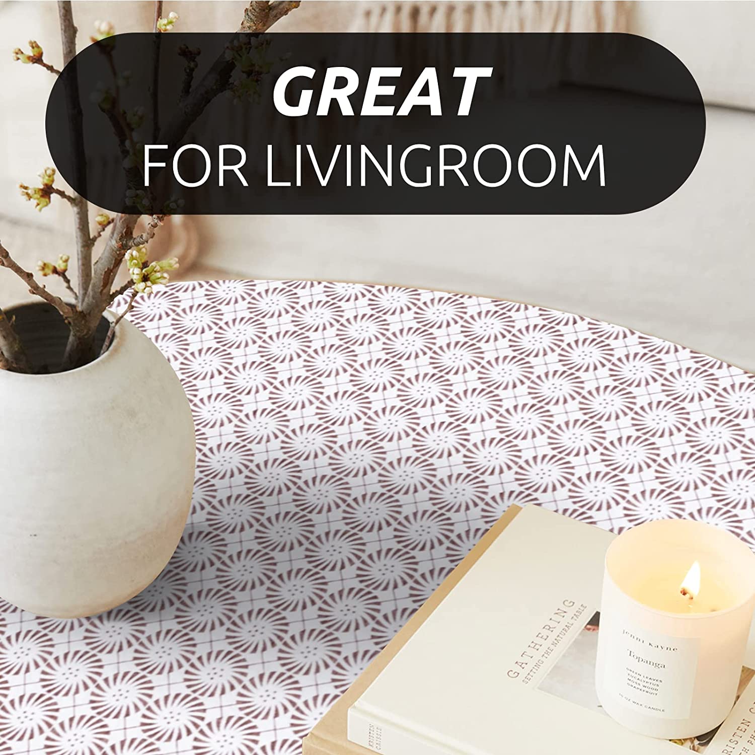 RAY STAR Tiny Flora Design Grip Shelf Liner Non Adhesive