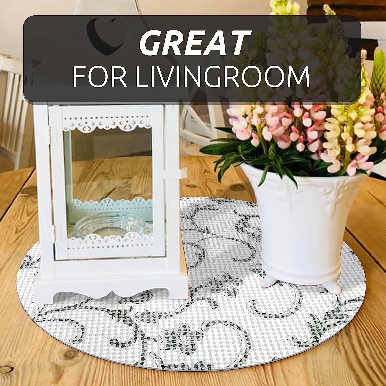 RAY STAR Flora Grip Drawer and Shelf Liner, Strong Grip, Non Adhesive Easiest Installment