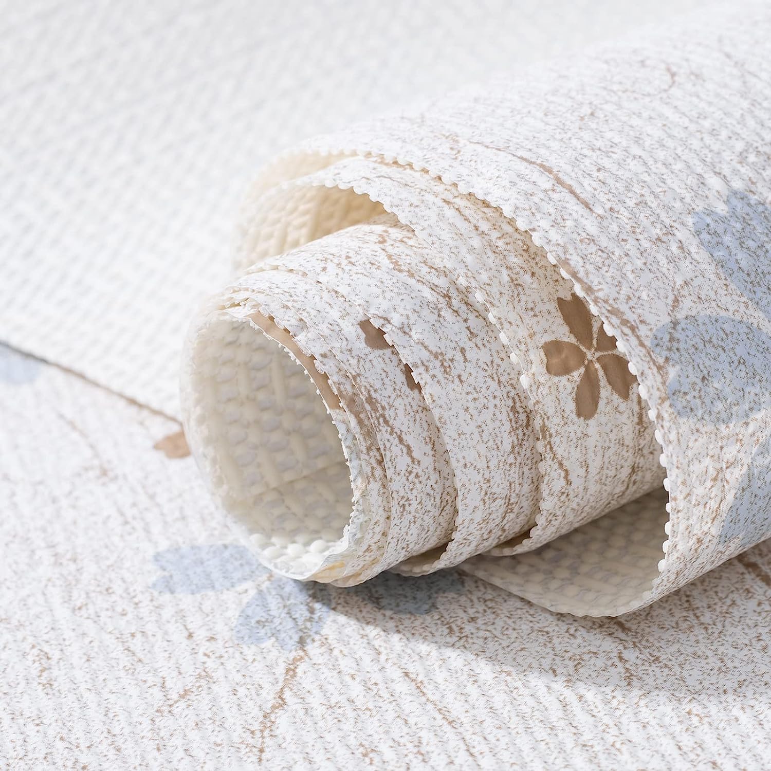 RAY STAR Blue Flora Design Grip Shelf Liner Non Adhesive waterproof