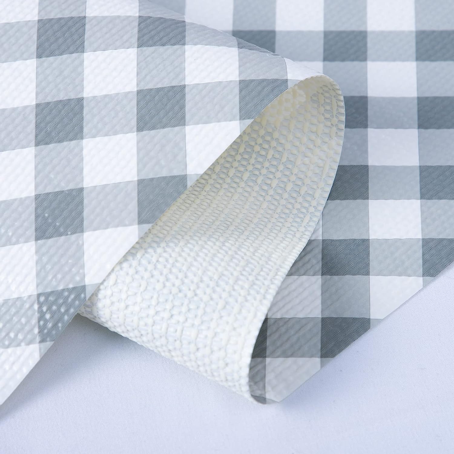 RAY STAR Checkered Design Grip Shelf Liner Non Adhesive, Strong Grip Bottom, Easy Clean Kitchen Drawer, Cabinet, Cupboard Dresser Protector Cover, Non Slip Mat