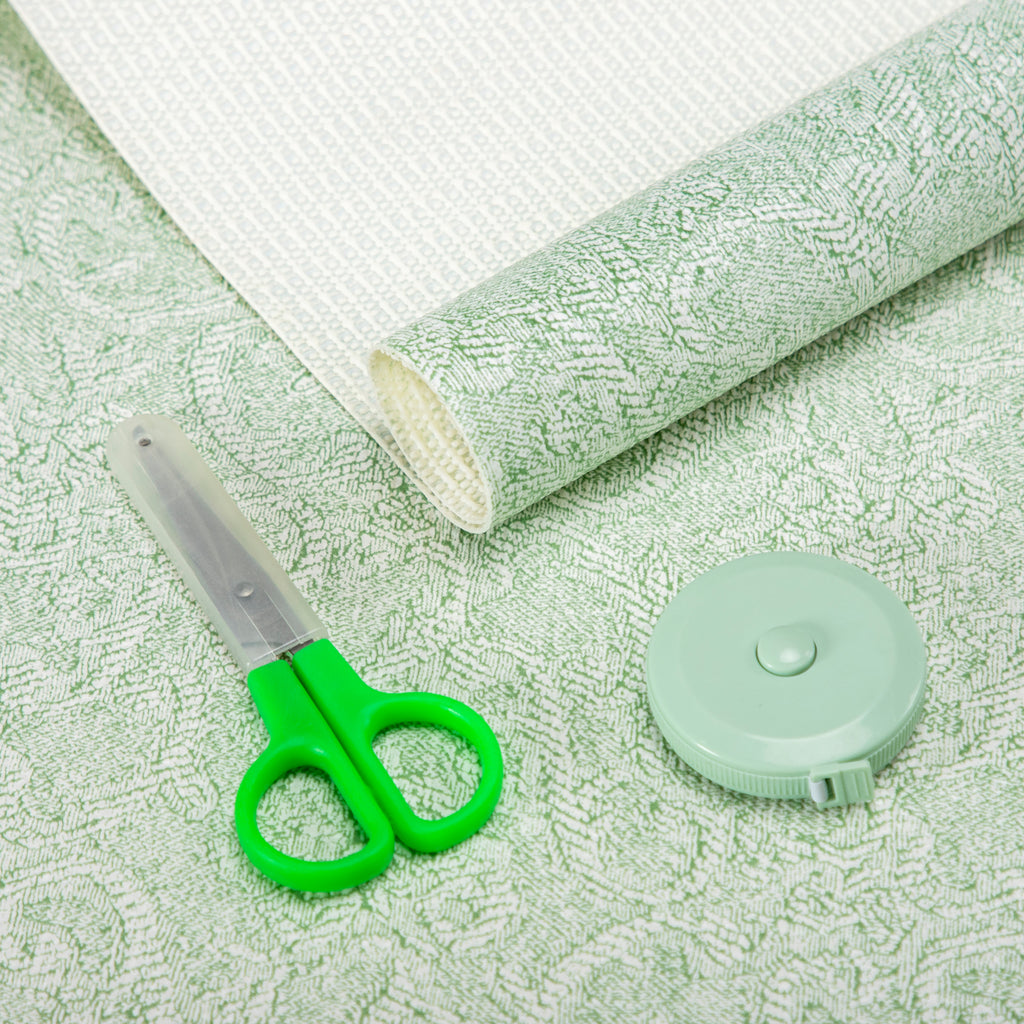 RAY STAR Non Adhesive Non Slip Shelf Liner Green Theme for Kitchen Cabinets Drawers Strong Grip Waterproof Washable Easy Cut