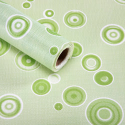 RAY STAR PVC Shelf Liner for Kitchen Cabinets, PVC Drawer Liner for Dresser Non-Slip Bathroom, Non-Adhesive Cabinet Liner Washable (Green Bubble)