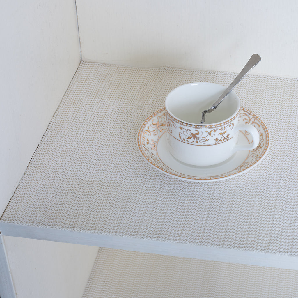 RAY STAR White Drawer and Shelf Liner, Strong Grip, Non Adhesive Easiest Install Mat, for Kitchen Cabinets, Drawers, Cupboards and Bathroom Shelves