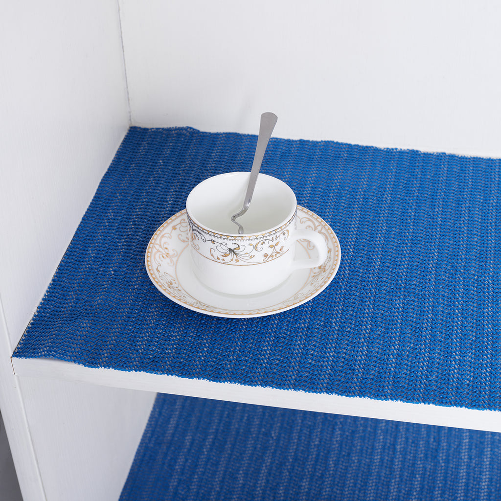 RAY STAR Blue Drawer and Shelf Liner, Strong Grip, Non Adhesive Easiest Install Mat, for Kitchen Cabinets, Drawers, Cupboards and Bathroom Shelves