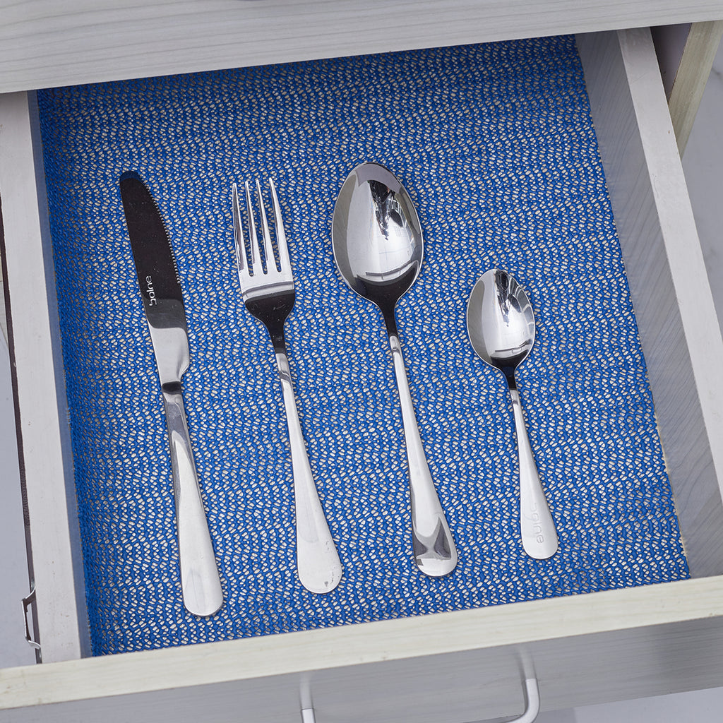 RAY STAR Blue Drawer and Shelf Liner, Strong Grip, Non Adhesive Easiest Install Mat, for Kitchen Cabinets, Drawers, Cupboards and Bathroom Shelves