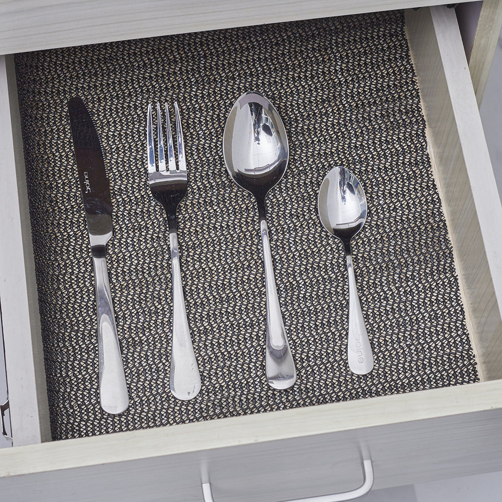 RAY STAR Black Drawer and Shelf Liner, Strong Grip, Non Adhesive Easiest Install Mat, for Kitchen Cabinets, Drawers, Cupboards and Bathroom Shelves