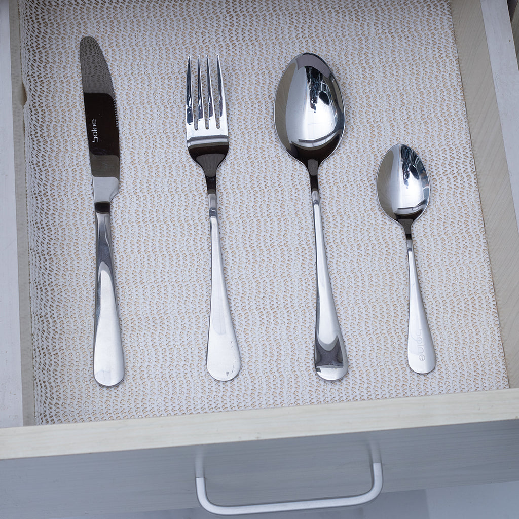 RAY STAR White Drawer and Shelf Liner, Strong Grip, Non Adhesive Easiest Install Mat, for Kitchen Cabinets, Drawers, Cupboards and Bathroom Shelves