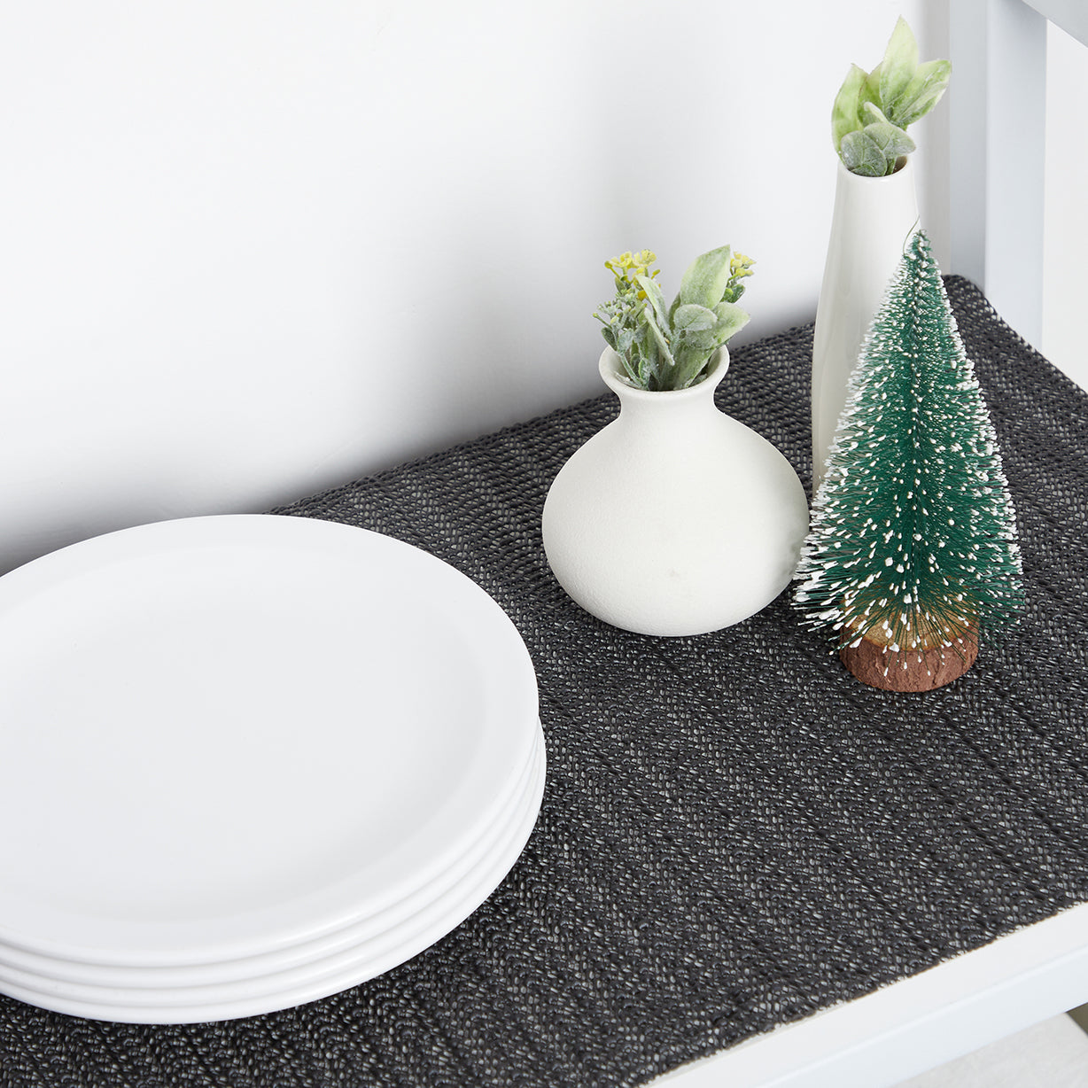 RAY STAR Black Drawer and Shelf Liner, Strong Grip, Non Adhesive Easiest Install Mat, for Kitchen Cabinets, Drawers, Cupboards and Bathroom Shelves