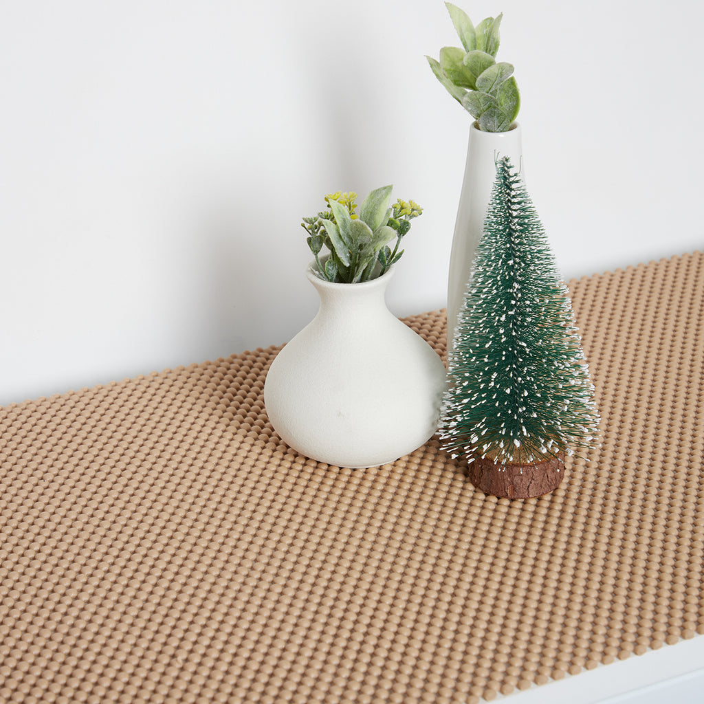RAY STAR Premium chocolate Drawer and Shelf Liner, Strong Grip, Non Adhesive Easiest Install Mat, for Kitchen Cabinets, Drawers, Cupboards and Bathroom Shelves
