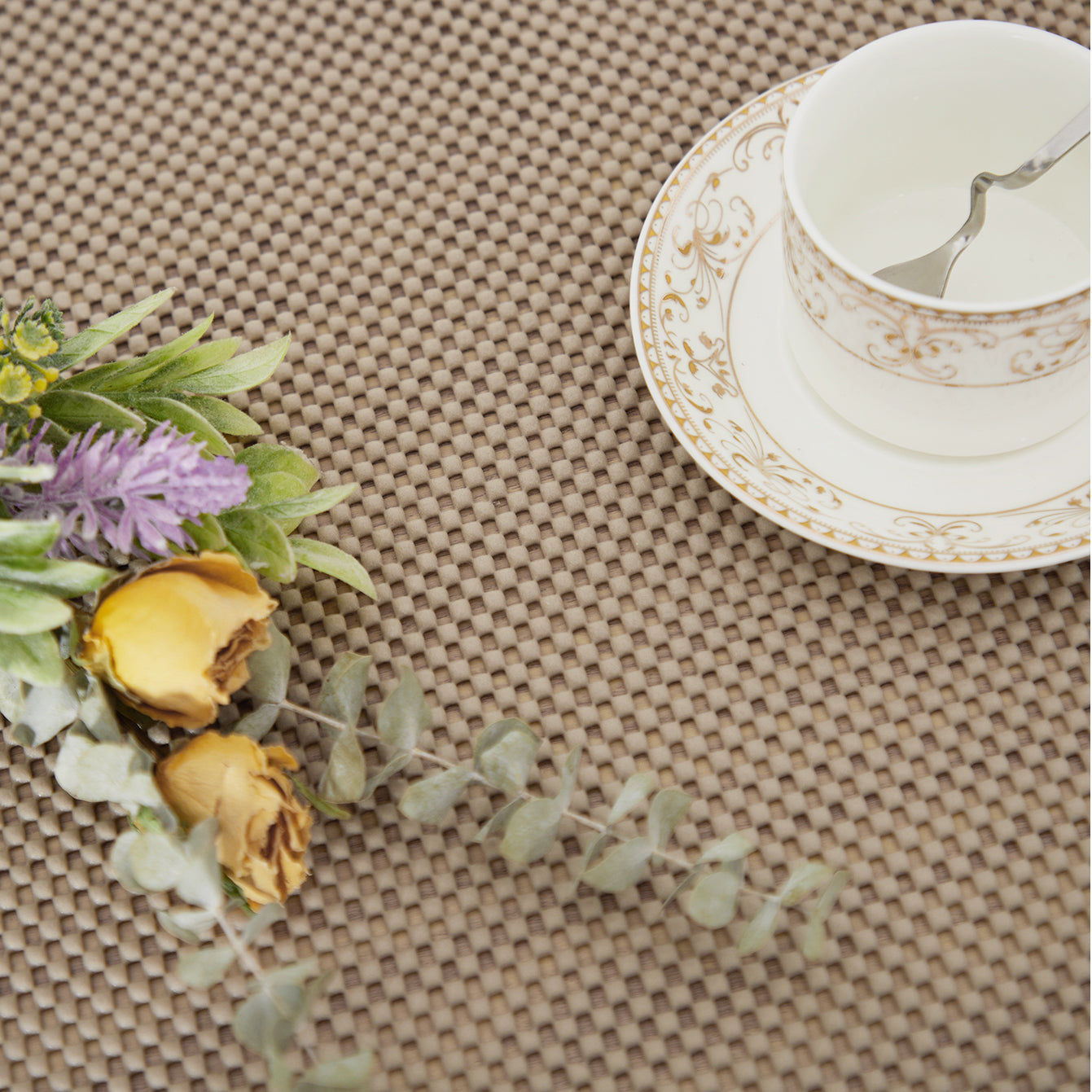 RAY STAR Premium Taupe Drawer and Shelf Liner, Strong Grip, Non Adhesive Easiest Install Mat, for Kitchen Cabinets, Drawers, Cupboards and Bathroom Shelves