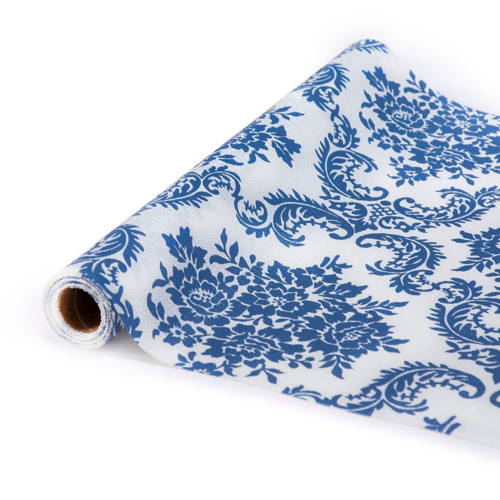 RAY STAR Grip Shelf Liner Non Adhesive, Easy Clean Kitchen Drawer, Cabinet, Cupboard Dresser Protector Cover（Blue flower)