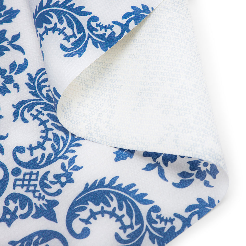 RAY STAR Grip Shelf Liner Non Adhesive, Easy Clean Kitchen Drawer, Cabinet, Cupboard Dresser Protector Cover（Blue flower)