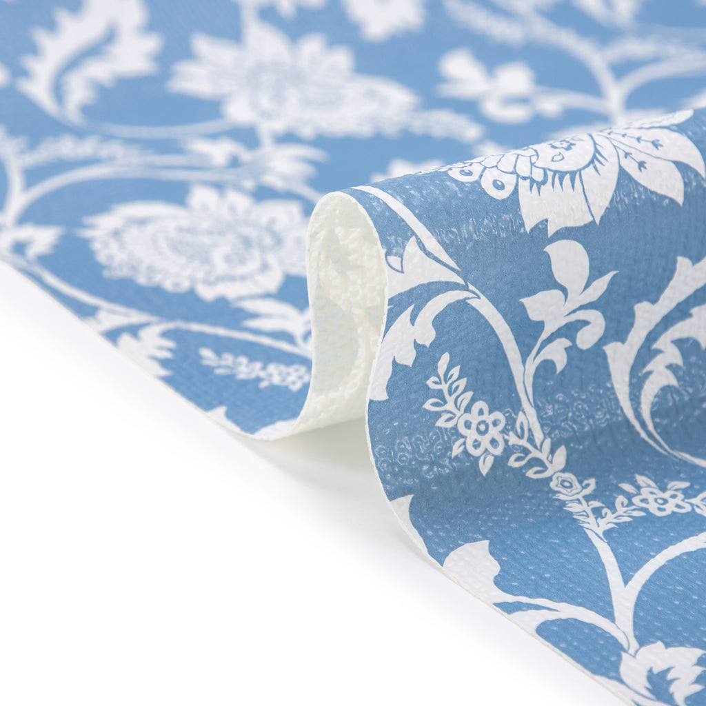 RAY STAR Grip Shelf Liner Non Adhesive, Easy Clean Kitchen Drawer, Cabinet, Cupboard Dresser Protector Cover（Blue Beautiful Pattern)
