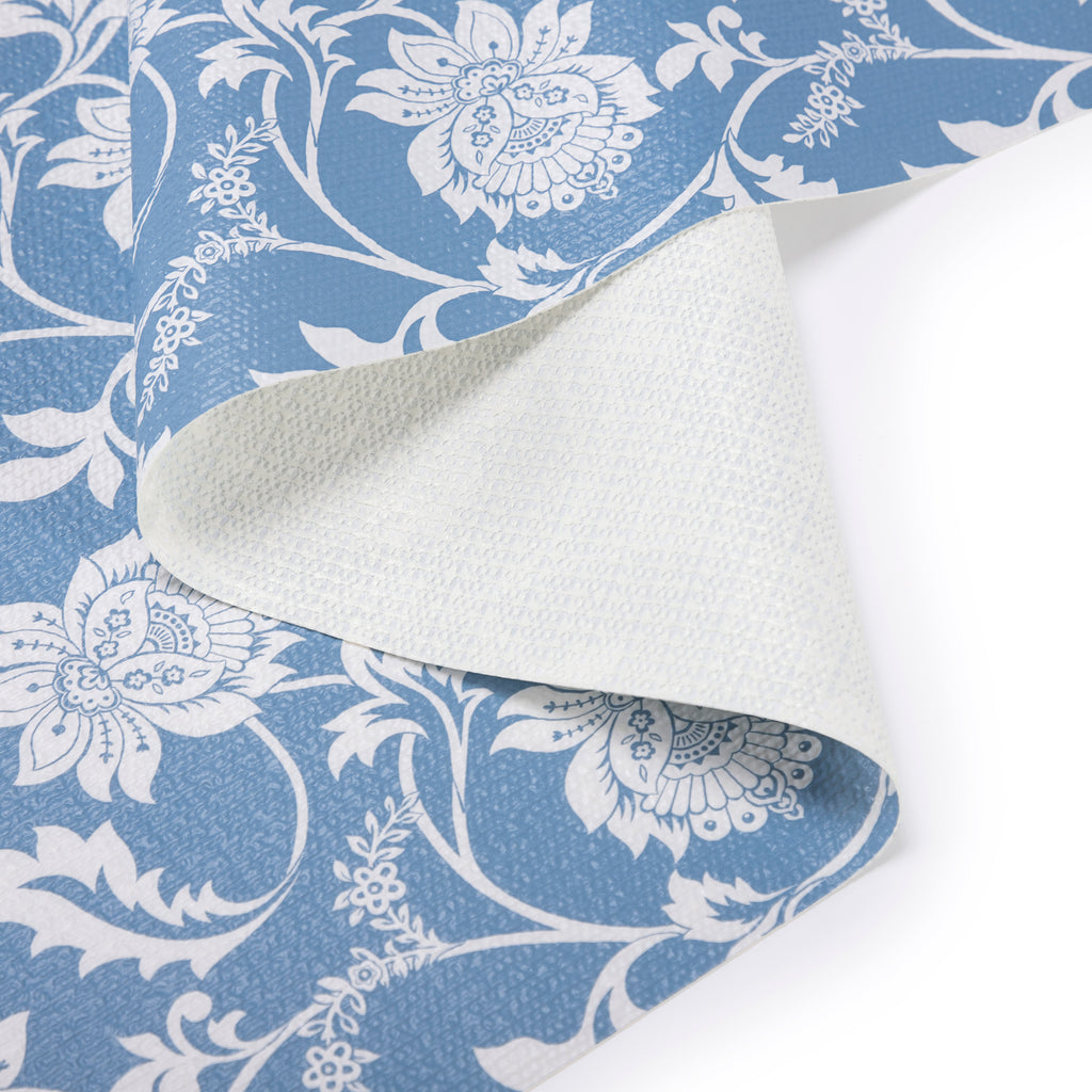 RAY STAR Grip Shelf Liner Non Adhesive, Easy Clean Kitchen Drawer, Cabinet, Cupboard Dresser Protector Cover（Blue Beautiful Pattern)
