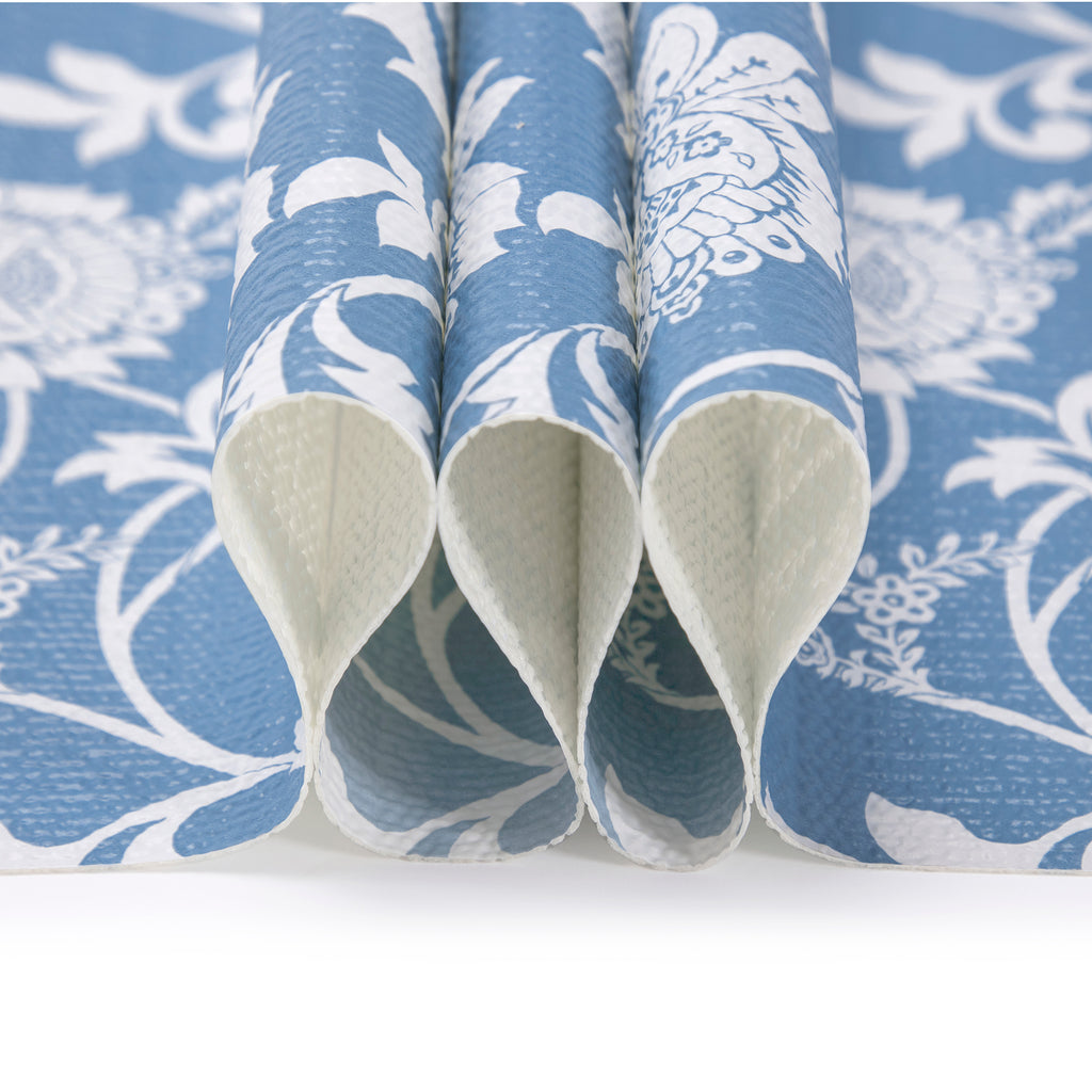 RAY STAR Grip Shelf Liner Non Adhesive, Easy Clean Kitchen Drawer, Cabinet, Cupboard Dresser Protector Cover（Blue Beautiful Pattern)