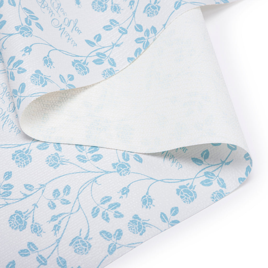 RAY STAR Grip Shelf Liner Non Adhesive, Easy Clean Kitchen Drawer, Cabinet, Cupboard Dresser Protector Cover（Blue vibrant flower branches)