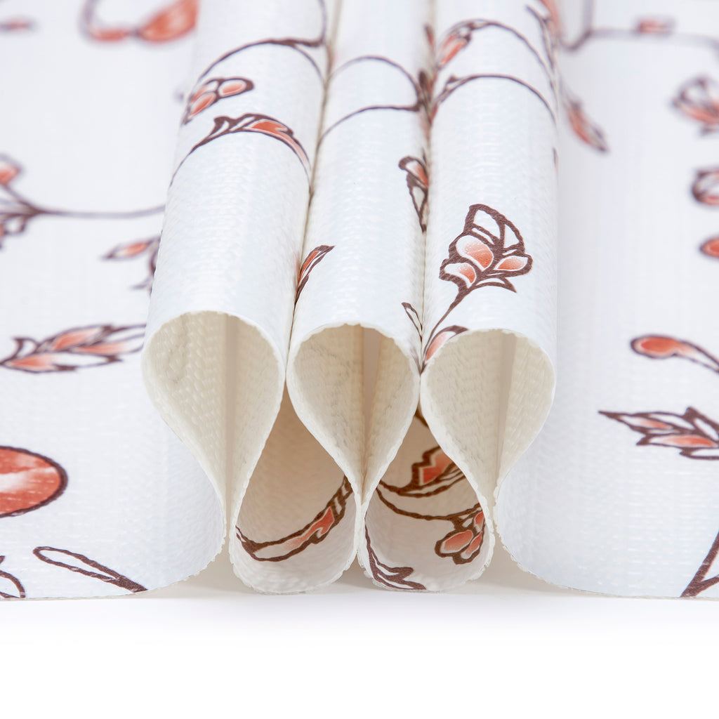 RAY STAR Grip Shelf Liner Non Adhesive, Easy Clean Kitchen Drawer, Cabinet, Cupboard Dresser Protector Cover（Orange vibrant flower branches)