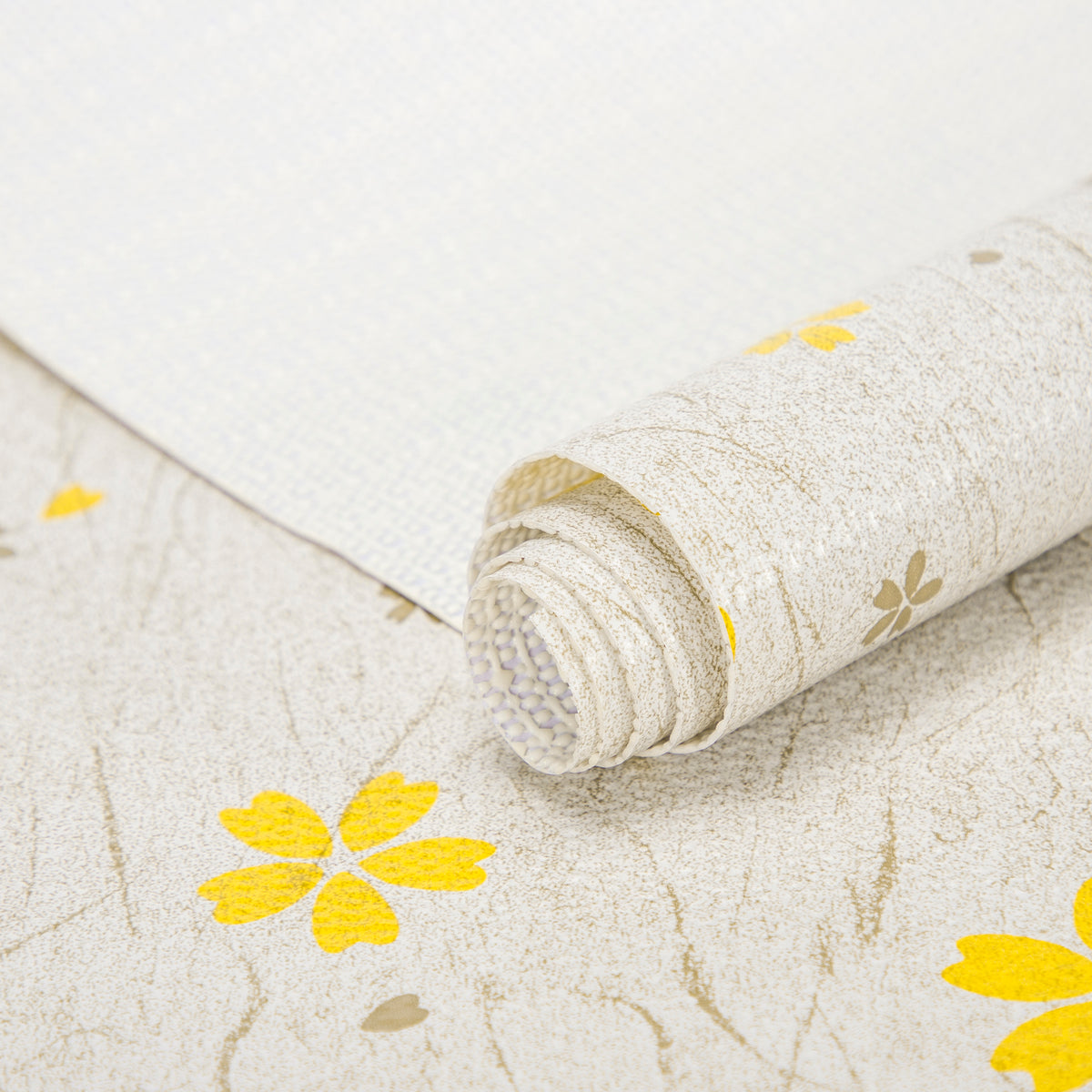 RAY STAR Grip Shelf Liner Non Adhesive, Easy Clean Kitchen Drawer, Cabinet, Cupboard Dresser Protector Cover（Yellow pattern)