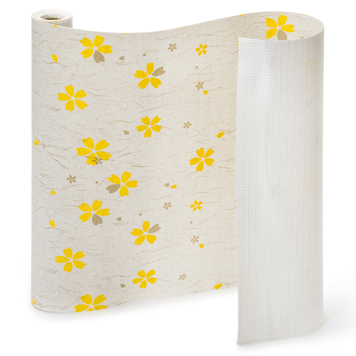 RAY STAR Grip Shelf Liner Non Adhesive, Easy Clean Kitchen Drawer, Cabinet, Cupboard Dresser Protector Cover（Yellow pattern)