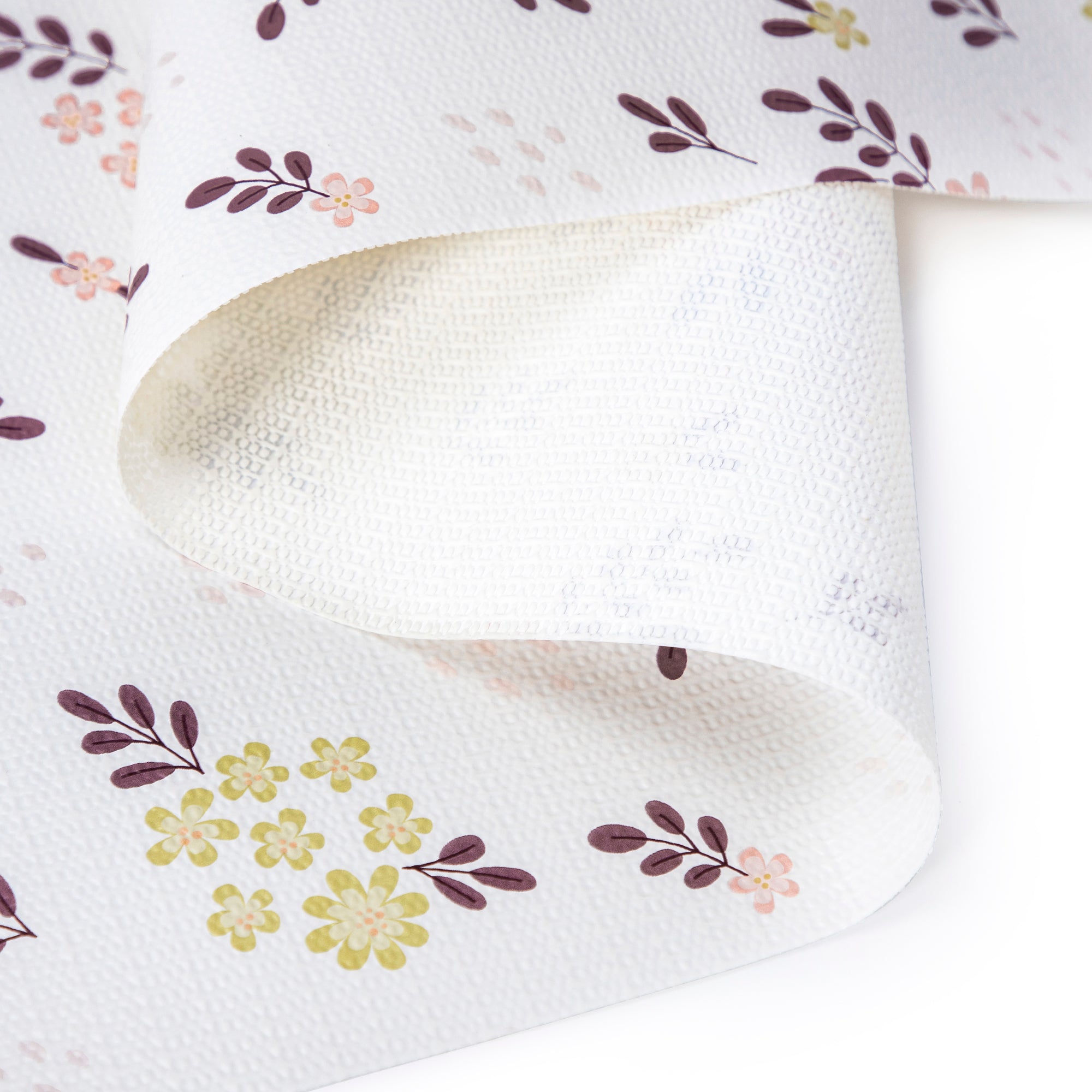 RAY STAR Purple Flower Design Grip Shelf Liner Non Adhesive, Strong Grip Bottom, Easy Clean Kitchen Drawer, Cabinet, Cupboard Dresser Protector Cover, Non Slip Mat