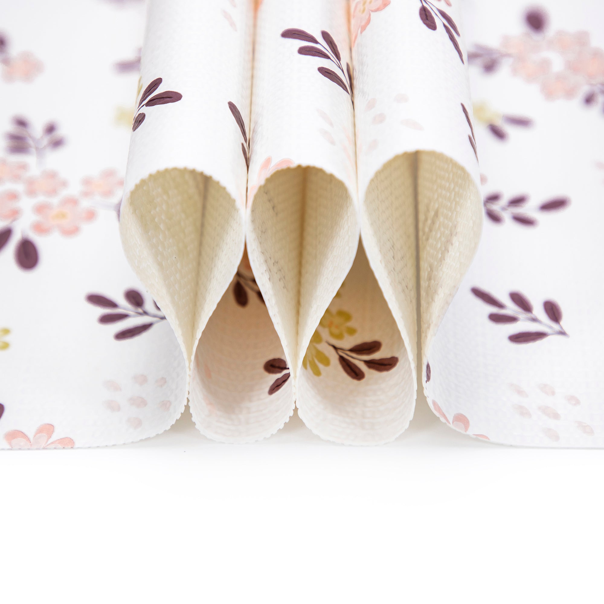 RAY STAR Purple Flower Design Grip Shelf Liner Non Adhesive, Strong Grip Bottom, Easy Clean Kitchen Drawer, Cabinet, Cupboard Dresser Protector Cover, Non Slip Mat