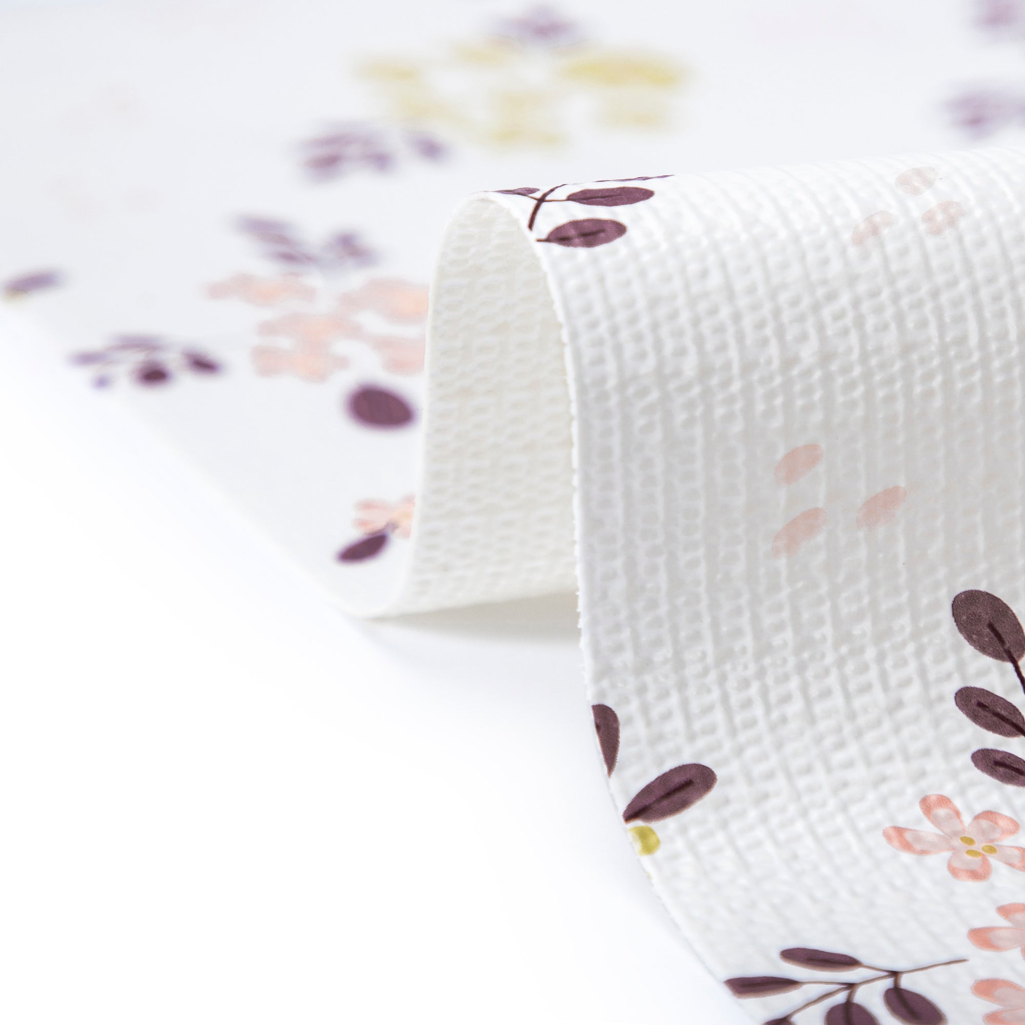 RAY STAR Purple Flower Design Grip Shelf Liner Non Adhesive, Strong Grip Bottom, Easy Clean Kitchen Drawer, Cabinet, Cupboard Dresser Protector Cover, Non Slip Mat