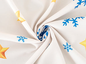 Christmas Luxury Feast Polyester Tablecloth Vinyl Surface with Flannel Backing Oilcloth Waterproof holiday (Deep color)