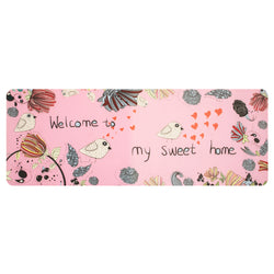 RAY STAR Pink Bird & Forest Design Non-slip Vinyl Rugs High Density Cushion Extra Comfort