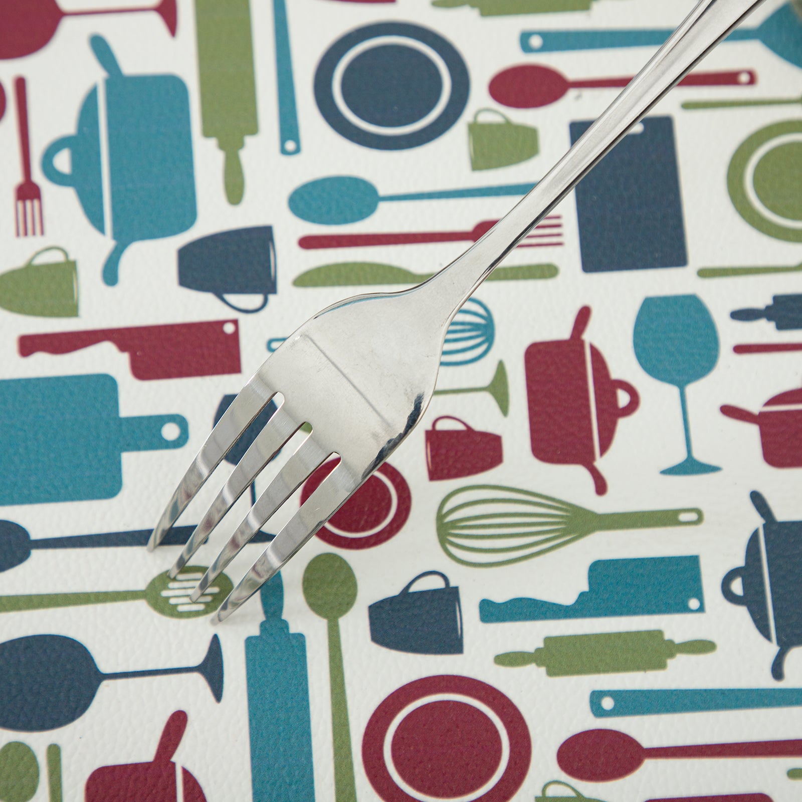 RAY STAR Set of 4 Foam Placemat Kitchen Utensil Print