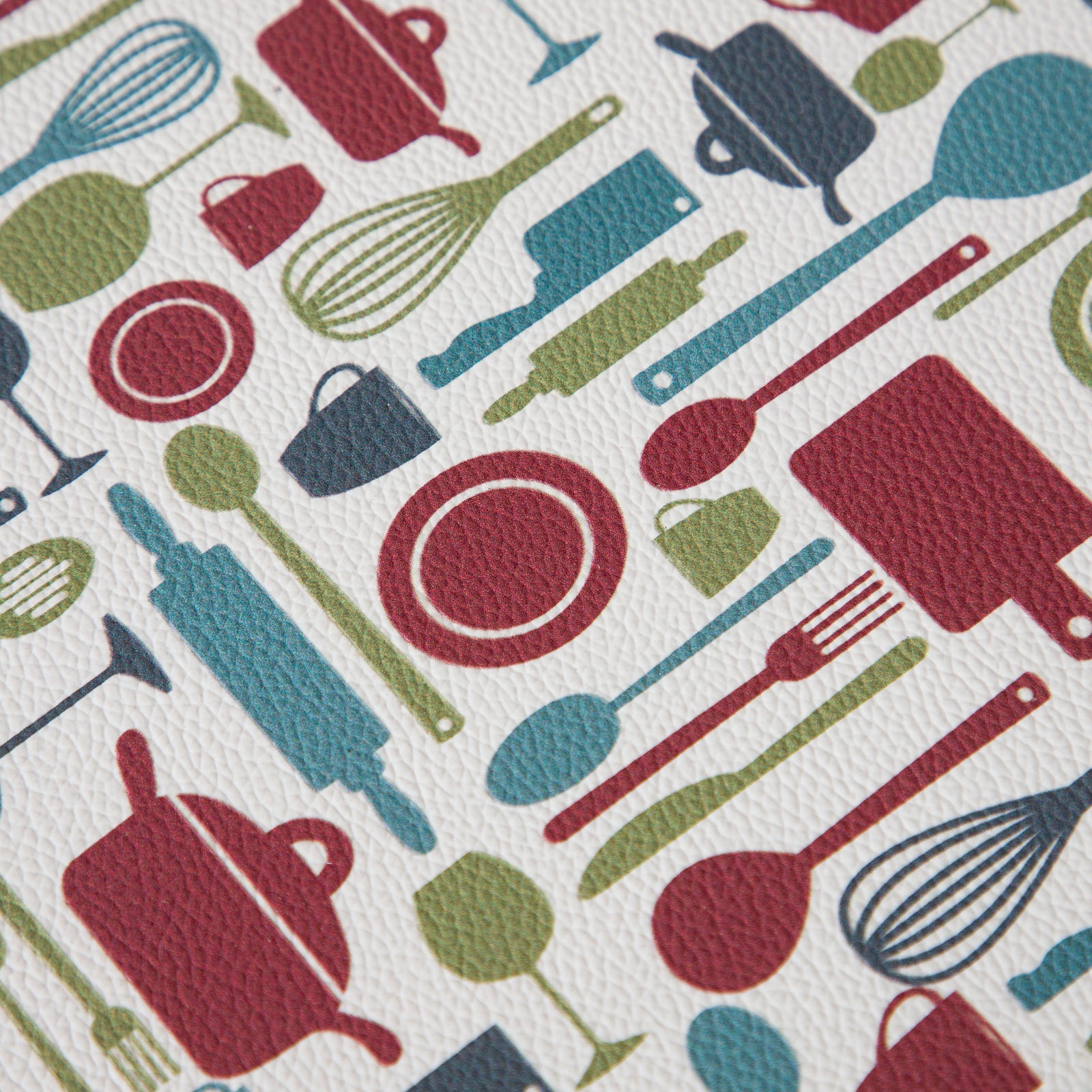 RAY STAR Set of 4 Foam Placemat Kitchen Utensil Print