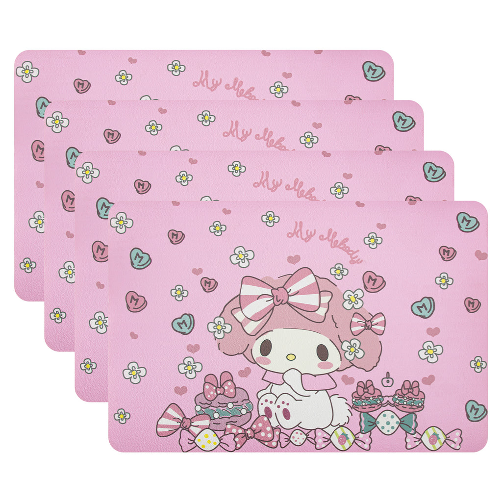 RAY STAR Set of 4 Foam Placemat Melody Kawaii Foam Placemats Set of 4
