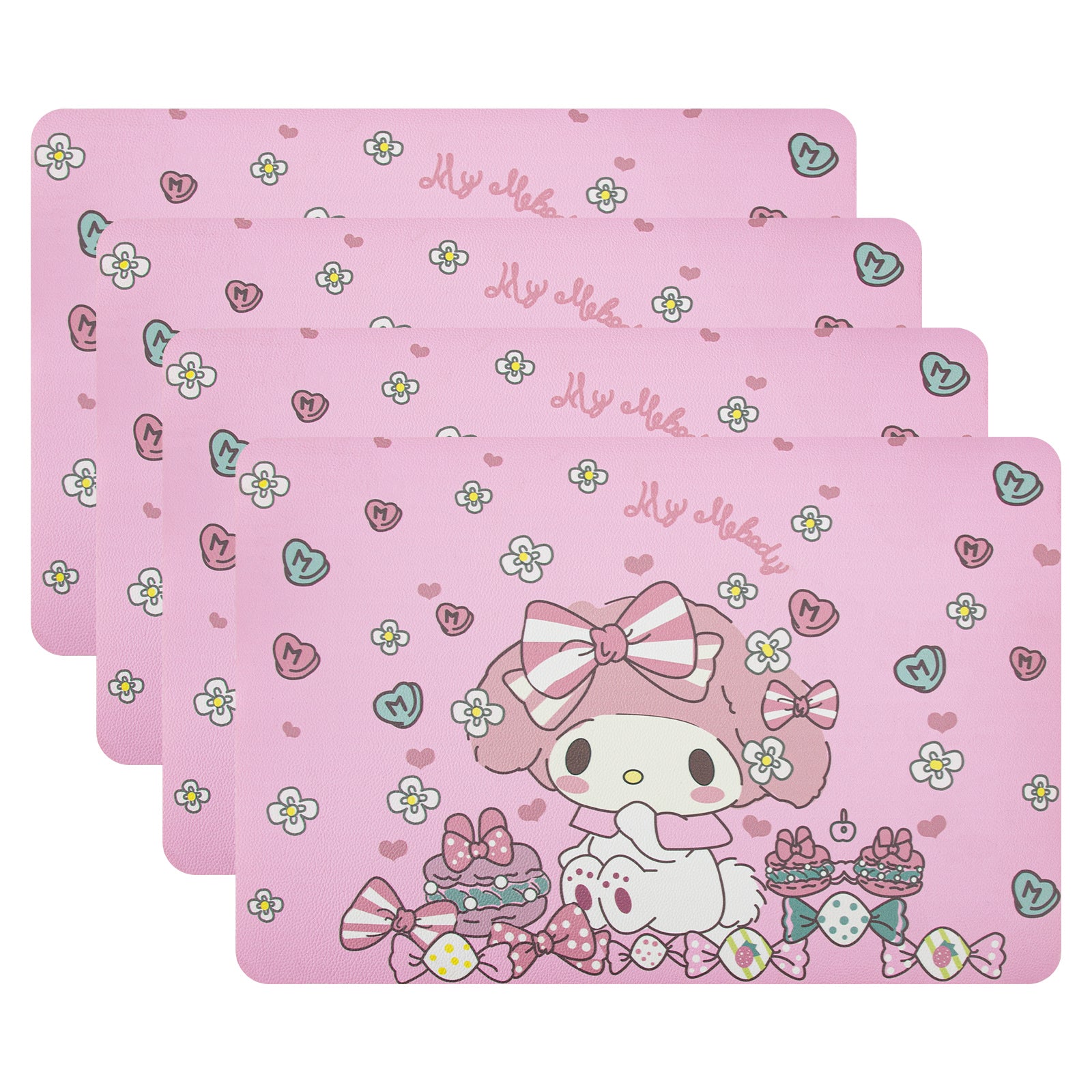 RAY STAR Set of 4 Foam Placemat Melody Kawaii Foam Placemats Set of 4
