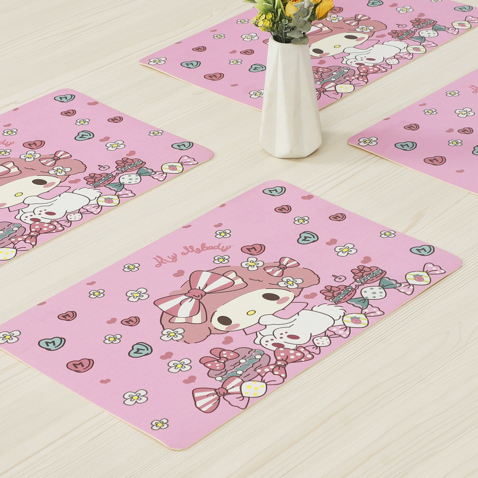 RAY STAR Set of 4 Foam Placemat Melody Kawaii Foam Placemats Set of 4