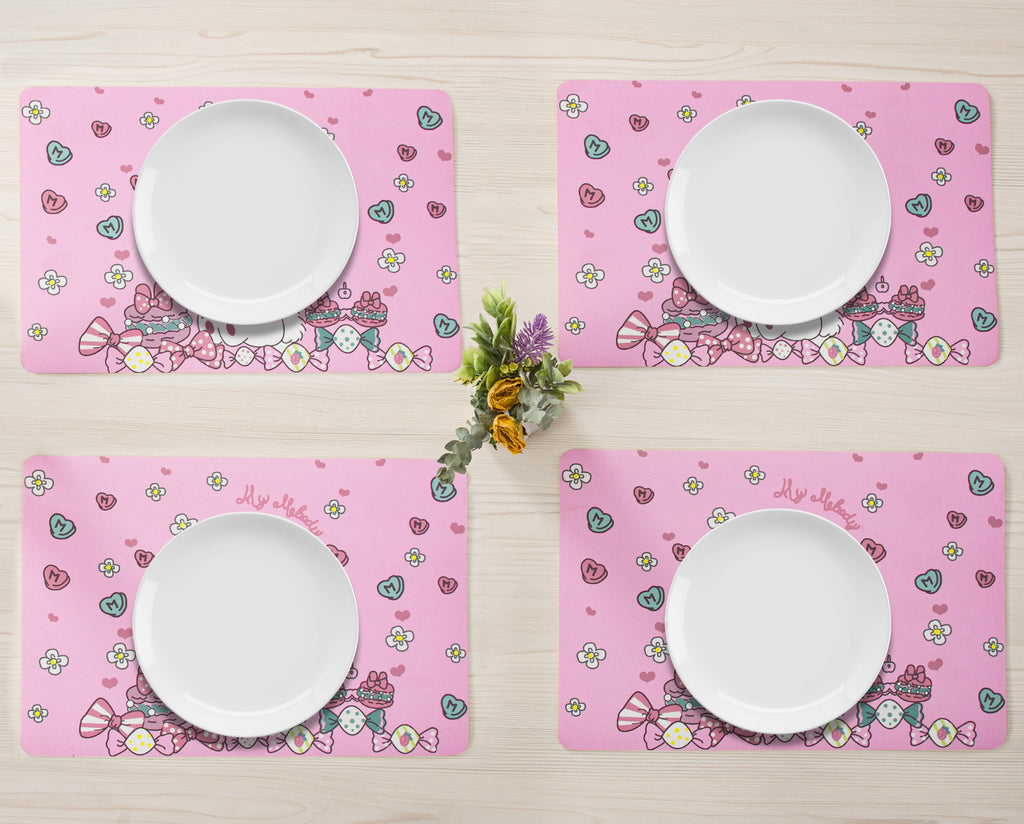 RAY STAR Set of 4 Foam Placemat Melody Kawaii Foam Placemats Set of 4