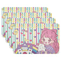 RAY STAR Set of 4 Foam Placemat Memory Cute Fairycore Table Decor for Teens & Cute Aesthetic Lovers