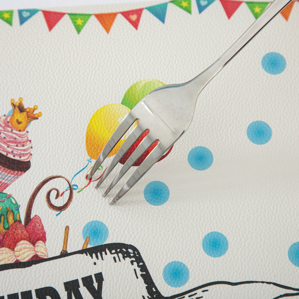 RAY STAR Set of 4 Foam Placemat Memory Whimsical Snow White Birthday