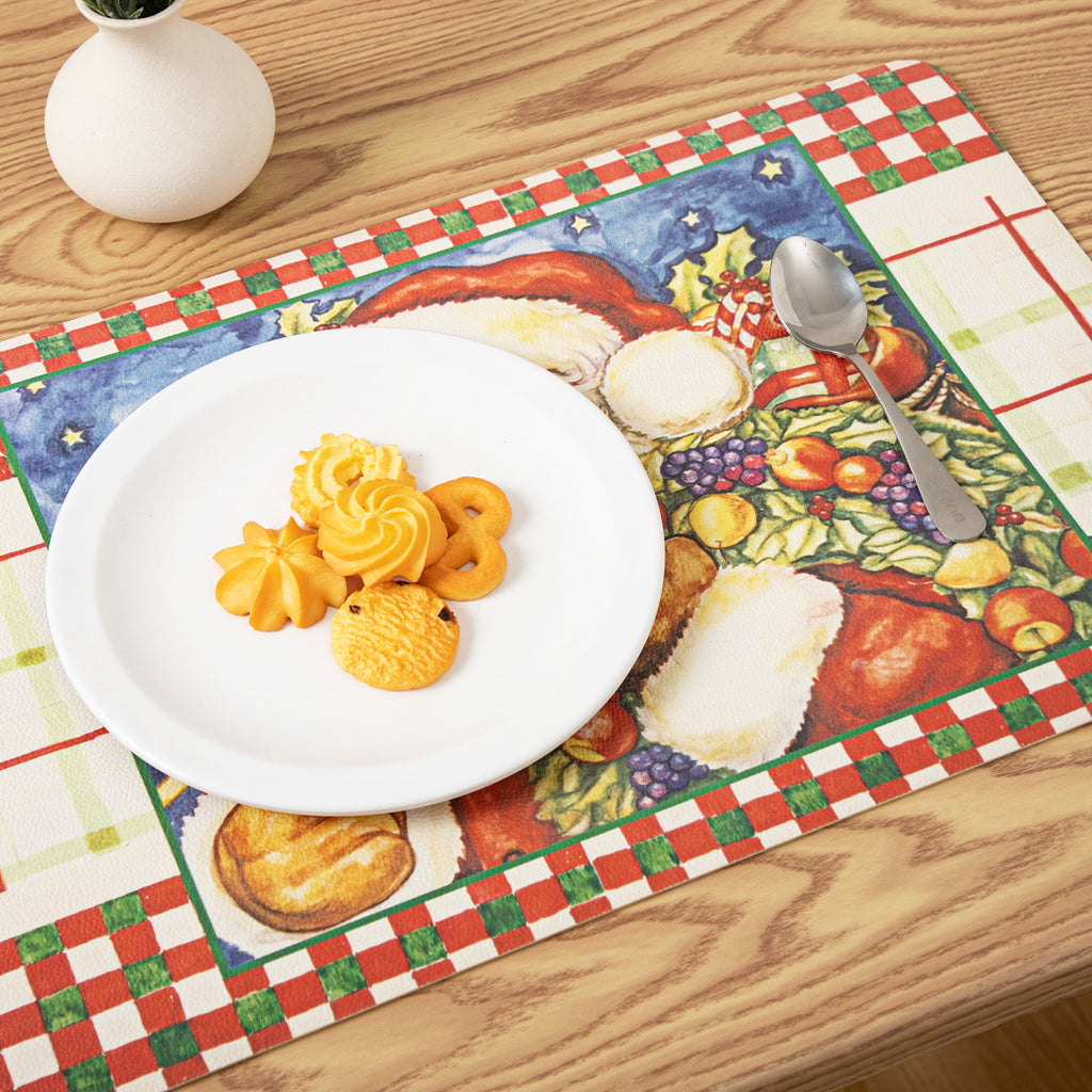 RAY STAR Set of 4 Foam Placemat Santa Claus Christmas