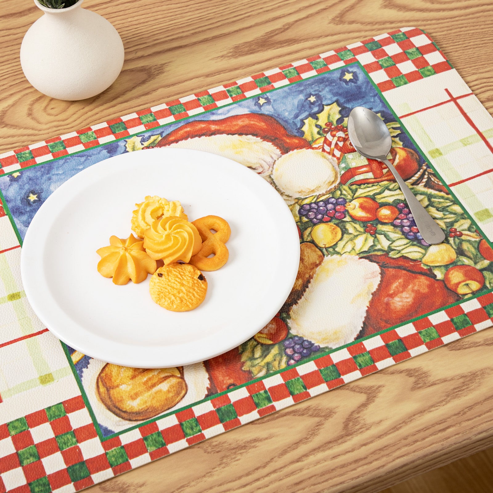 RAY STAR Set of 4 Foam Placemat Santa Claus Christmas